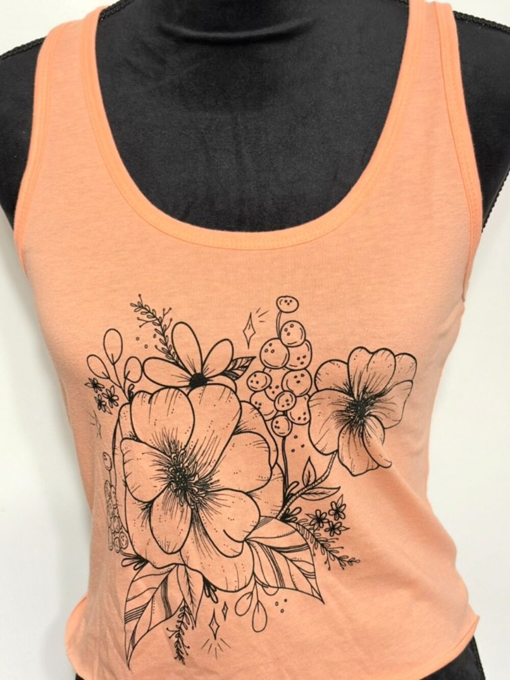 EXCLUSIVE LIMITED EDITION Racerback Crop Tank Top in Mango